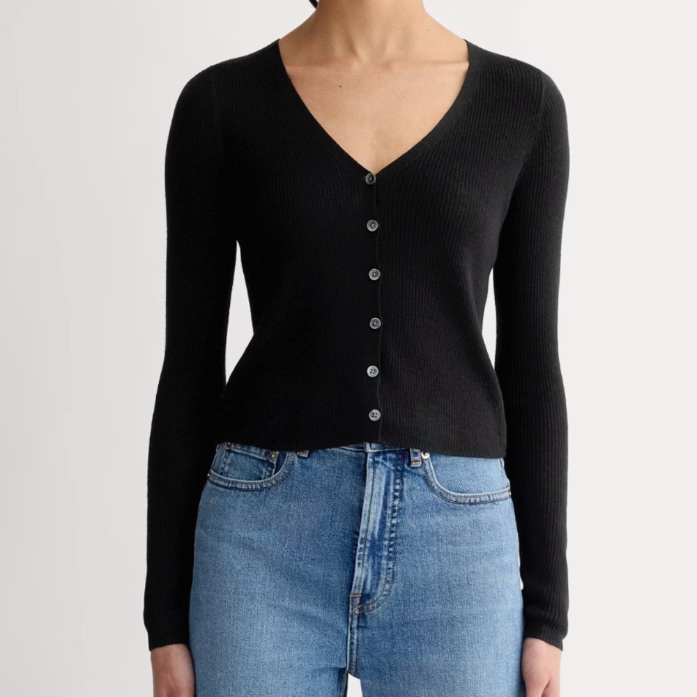 ‘The Cardigan’ cropped in Ultrasoft Merino Wool